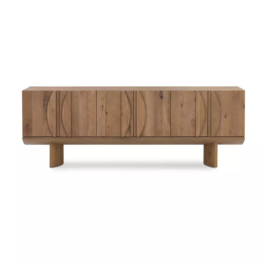 Half - moon Dusted Oak Media Console - Sage InteriorsFour HandsMedia Stand