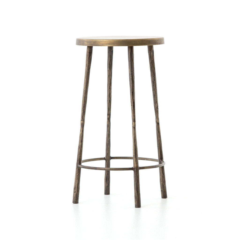 Hammered Aged Stool - Sage InteriorsFH