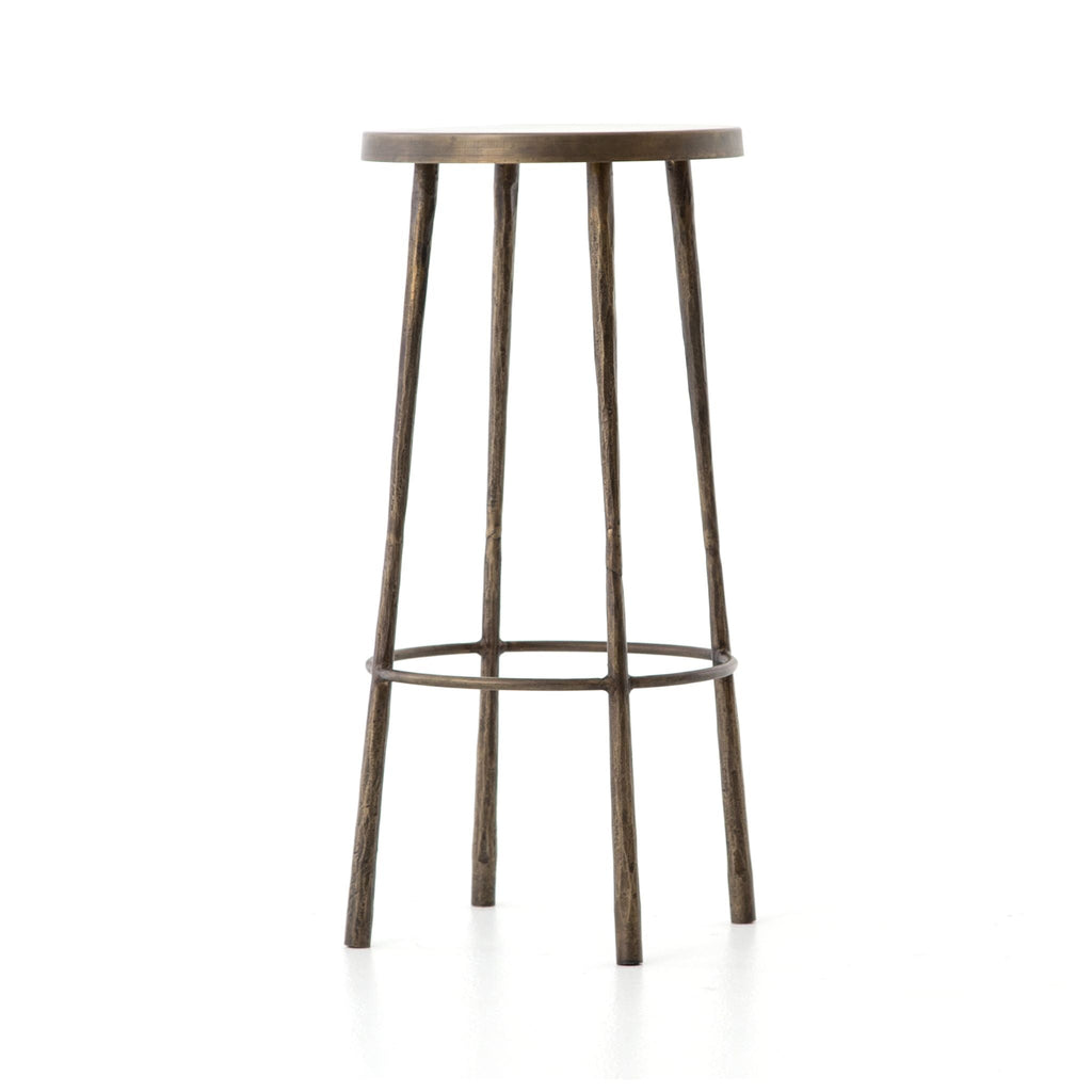 Hammered Aged Stool - Sage InteriorsFH