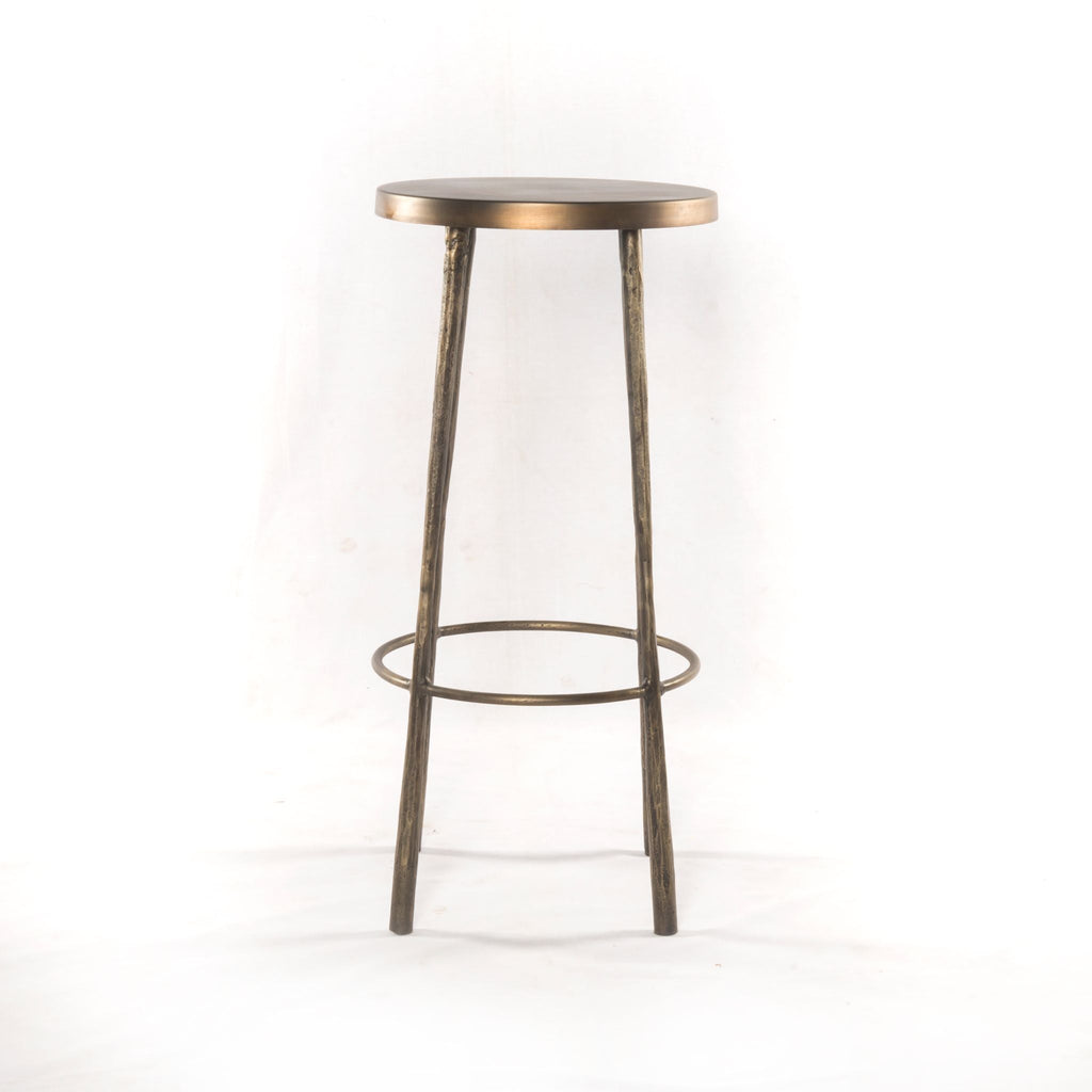 Hammered Aged Stool - Sage InteriorsFH