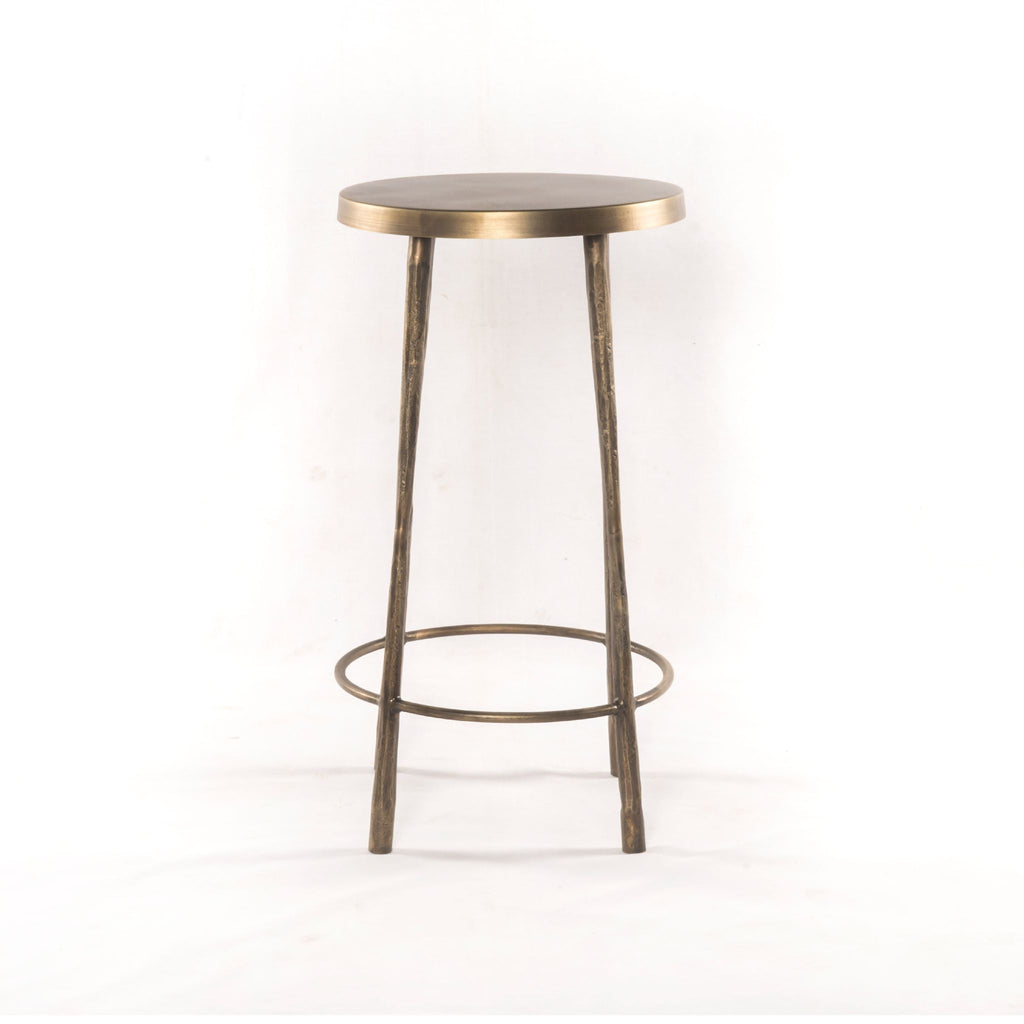 Hammered Aged Stool - Sage InteriorsFH