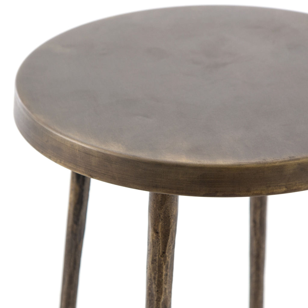 Hammered Aged Stool - Sage InteriorsFH