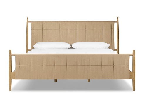 Heritage style meets contemporary organic classic weave king bed - Sage InteriorsSage Interiors