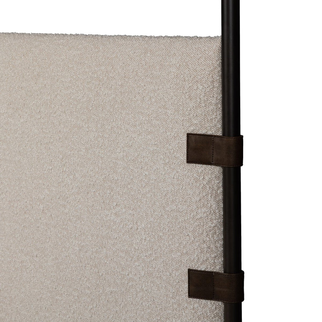 Iron Canopy Bed - Knoll Natural Boucle - Sage InteriorsFour HandsBeds & Bed Frames