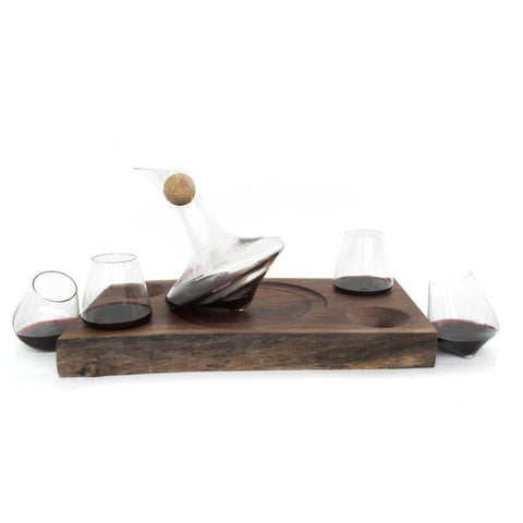 Just Right Decanter with Live Edge Walnut Base - Sage InteriorsSwoon Living