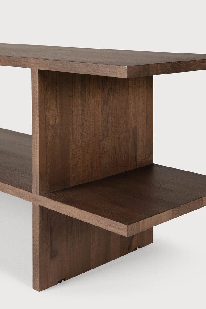 Kabuki Side Table – Sculptural Teak Accent - Sage InteriorsEthnicraftSide Table