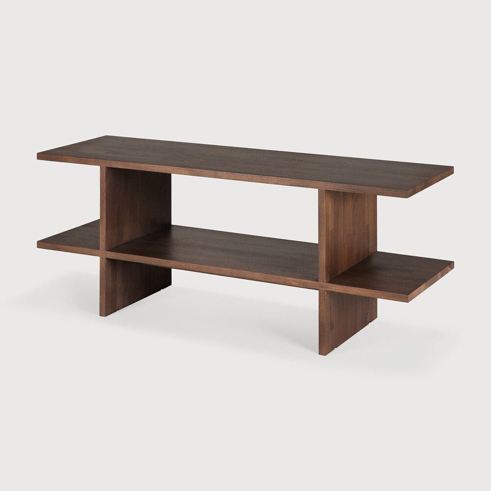 Kabuki Side Table – Sculptural Teak Accent - Sage InteriorsEthnicraftSide Table