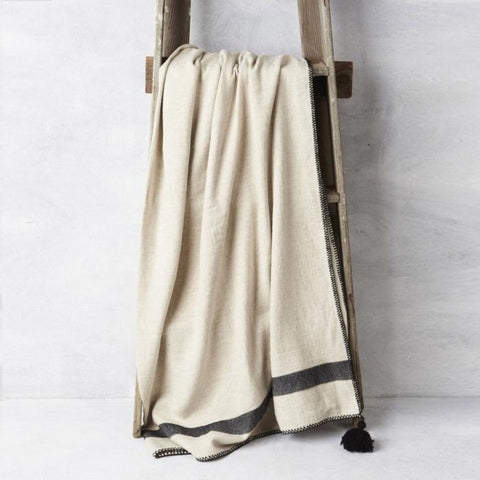 Kadir Linen Throw - Sage InteriorsSaardé
