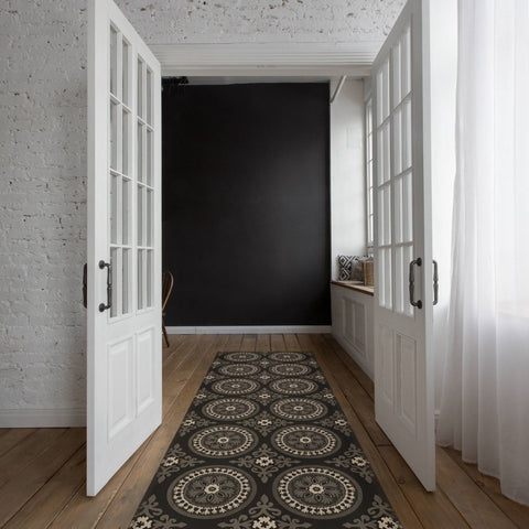 Karma Vintage Vinyl Floorcloth - Sage InteriorsSpicher and Co