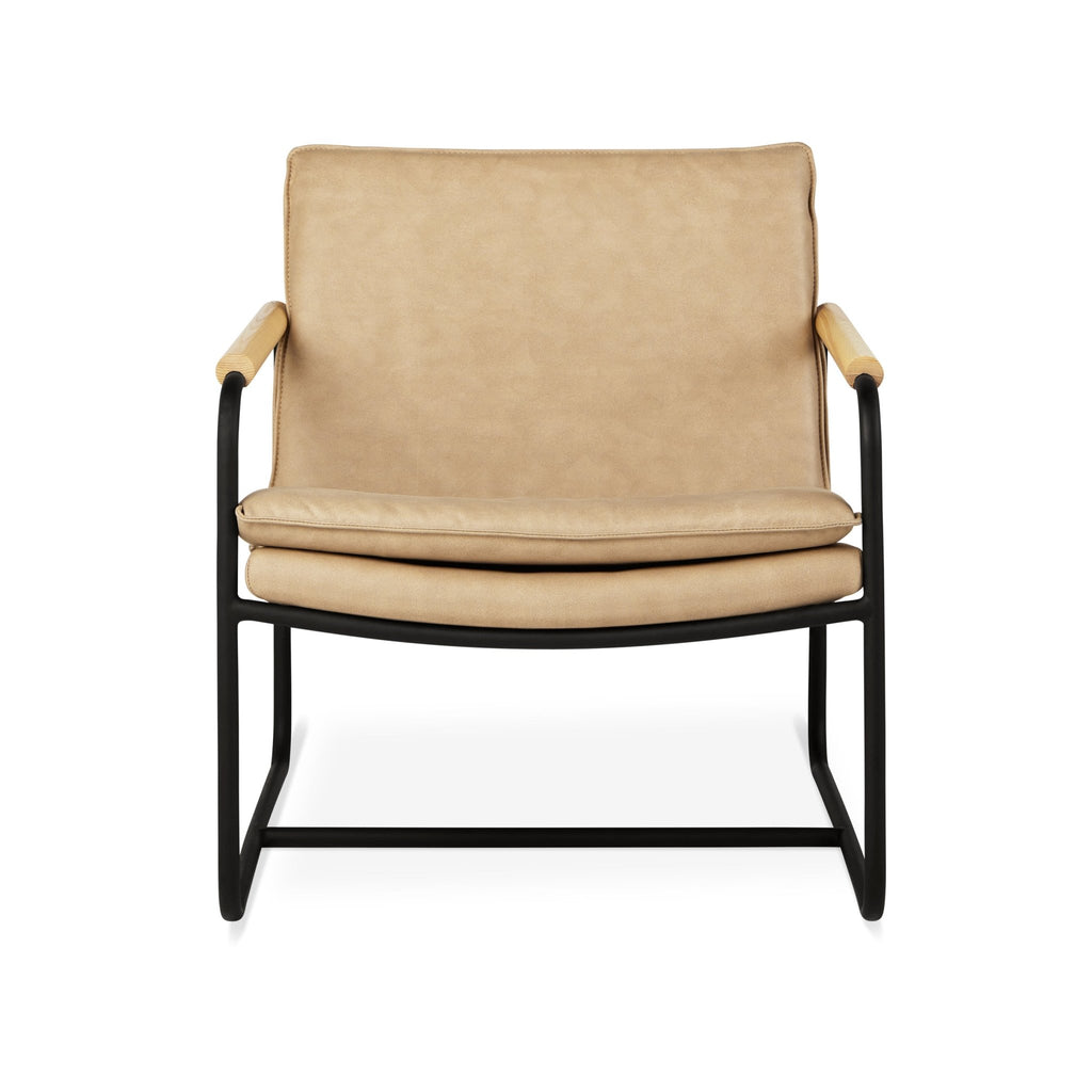 Kelso Chair – Industrial Modern Lounge Chair with Wood Armrests - Sage InteriorsSage InteriorsChair