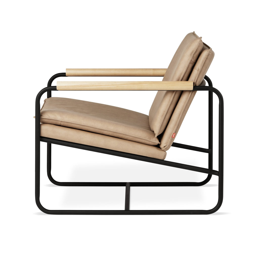 Kelso Chair – Industrial Modern Lounge Chair with Wood Armrests - Sage InteriorsSage InteriorsChair