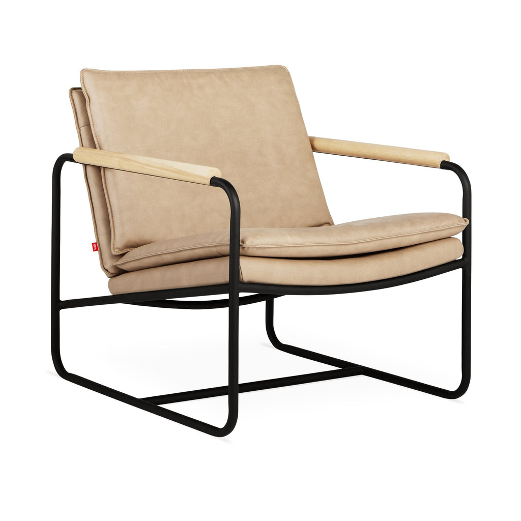 Kelso Chair – Industrial Modern Lounge Chair with Wood Armrests - Sage InteriorsSage InteriorsChair