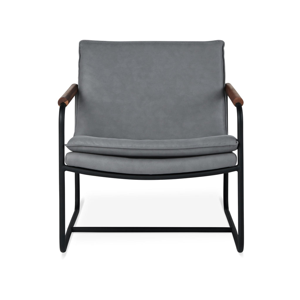 Kelso Chair – Industrial Modern Lounge Chair with Wood Armrests - Sage InteriorsSage InteriorsChair