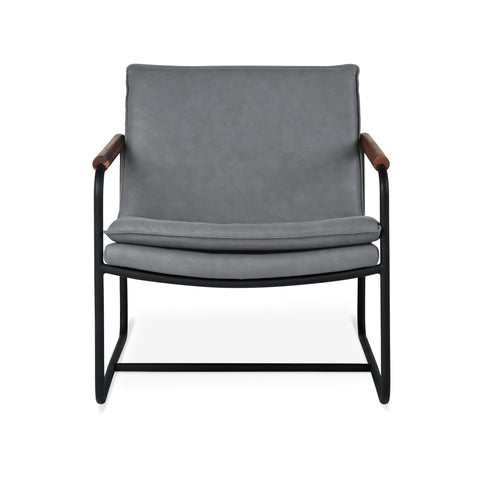 Kelso Chair – Industrial Modern Lounge Chair with Wood Armrests - Sage InteriorsSage InteriorsChair
