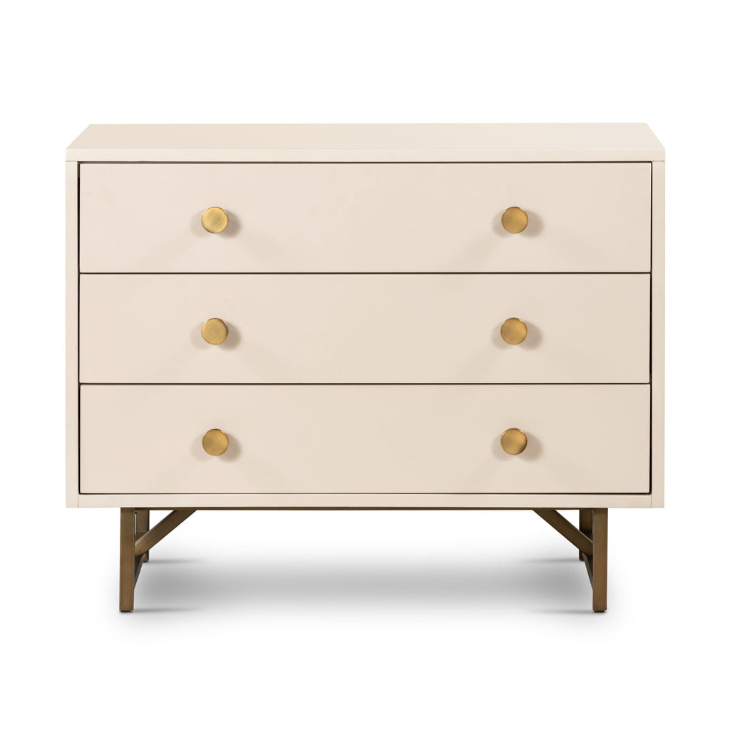 Laila Nightstand, White Alabaster - Sage InteriorsFHottoman