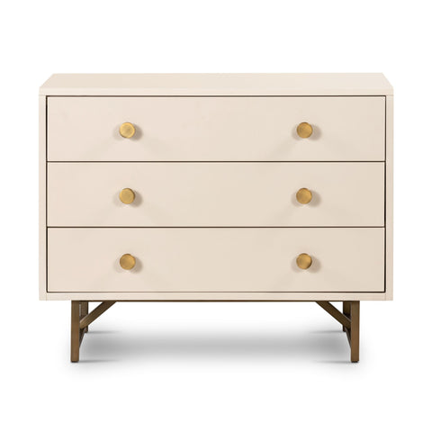 Laila Nightstand, White Alabaster - Sage InteriorsFHottoman