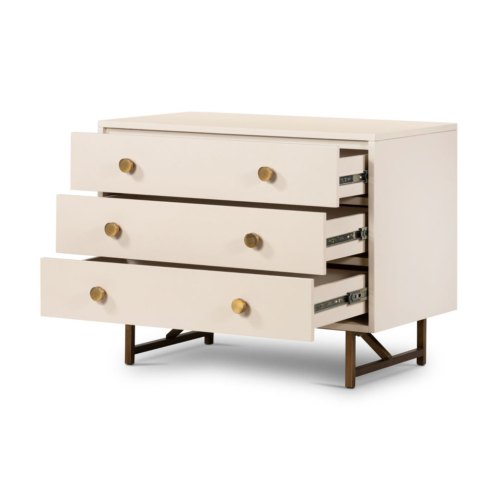 Laila Nightstand, White Alabaster - Sage InteriorsFHottoman