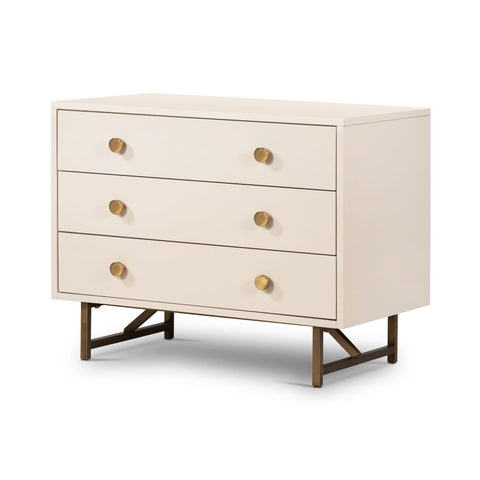 Laila Nightstand, White Alabaster - Sage InteriorsFHottoman