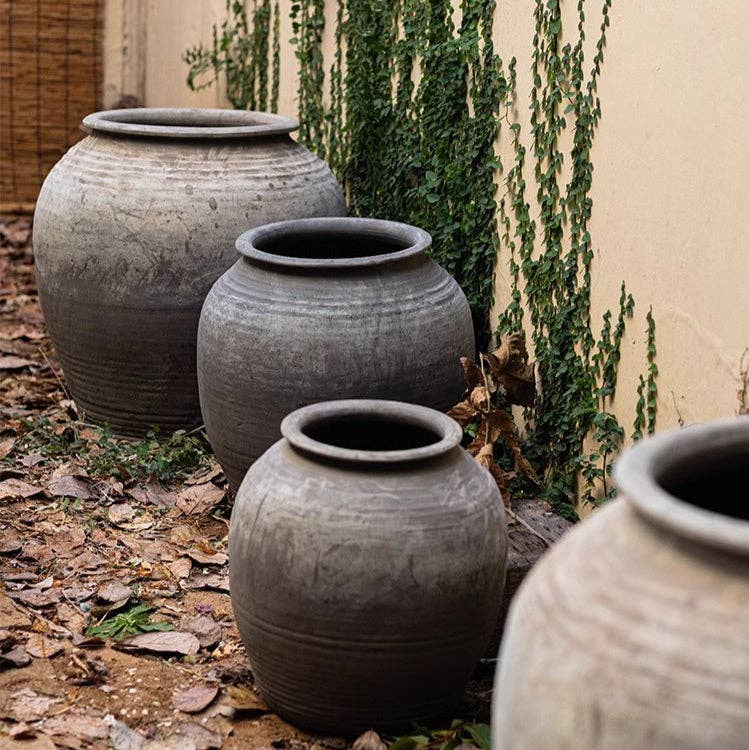 Large Antique Ceramic Pot, Medium - Sage InteriorsRustic Reachplanter
