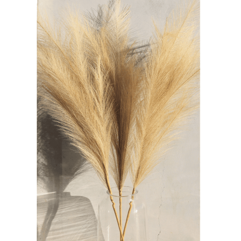 Large Cream Faux Pampas Grass - 3 Stems - Sage InteriorsWildflower Co.