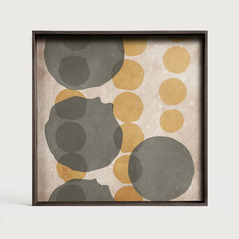 Layered Dots Glass Tray Bronze Finish with Organic Motif Sage Interiors - Sage InteriorsEthnicrafttray