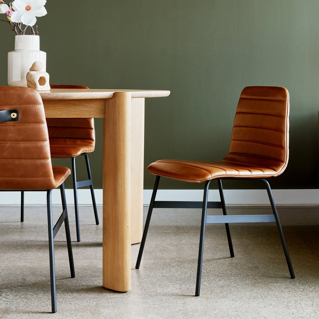 Lecture Dining Chair – Upholstered Modern Design with Brass & Leather Accents - Sage InteriorsSage InteriorsChair