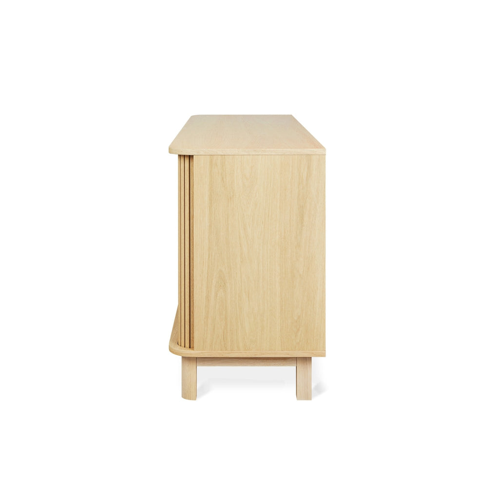 Ledger Sideboard – FSC® - Certified Tambour Door Storage with Adjustable Shelves - Sage InteriorsGusCabinet
