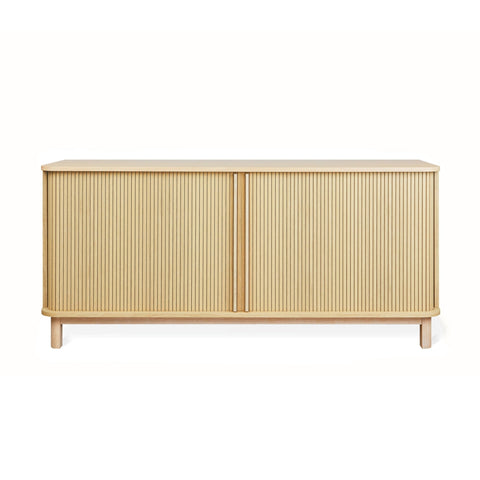 Ledger Sideboard – FSC® - Certified Tambour Door Storage with Adjustable Shelves - Sage InteriorsGusCabinet