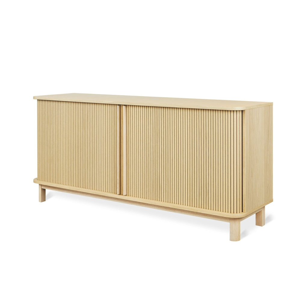 Ledger Sideboard – FSC® - Certified Tambour Door Storage with Adjustable Shelves - Sage InteriorsGusCabinet