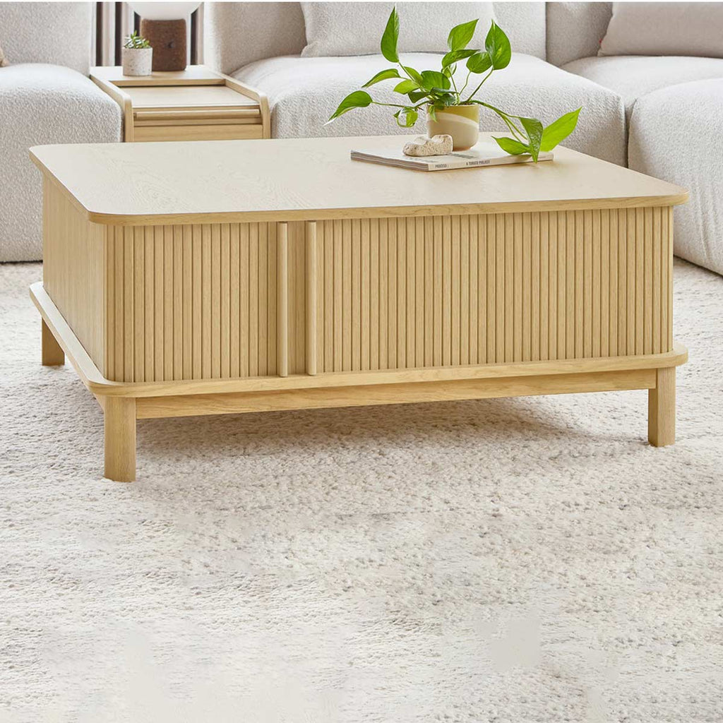 Ledger Storage Box – FSC - Certified Tambour Top with Waterfall Edge Design - Sage InteriorsGusstorage box