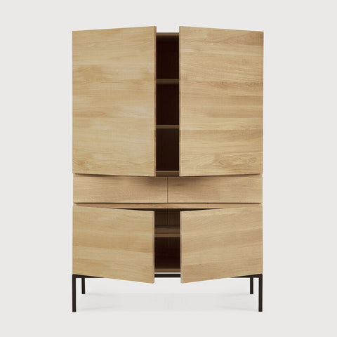 Oak Ligna storage cupboard - Sage Interiorsethnicraft