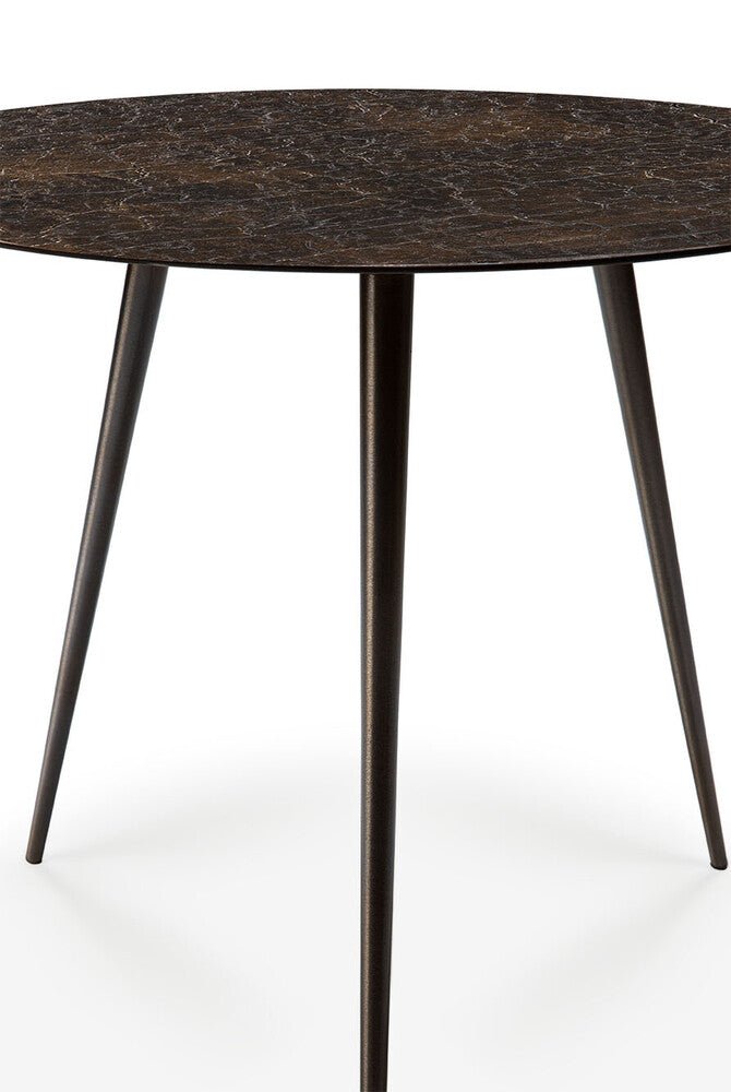 Luna Coffee Table – Textured Earth - Tone Surface & Sleek Metal Legs - Sage InteriorsEthnicraftCoffee Table