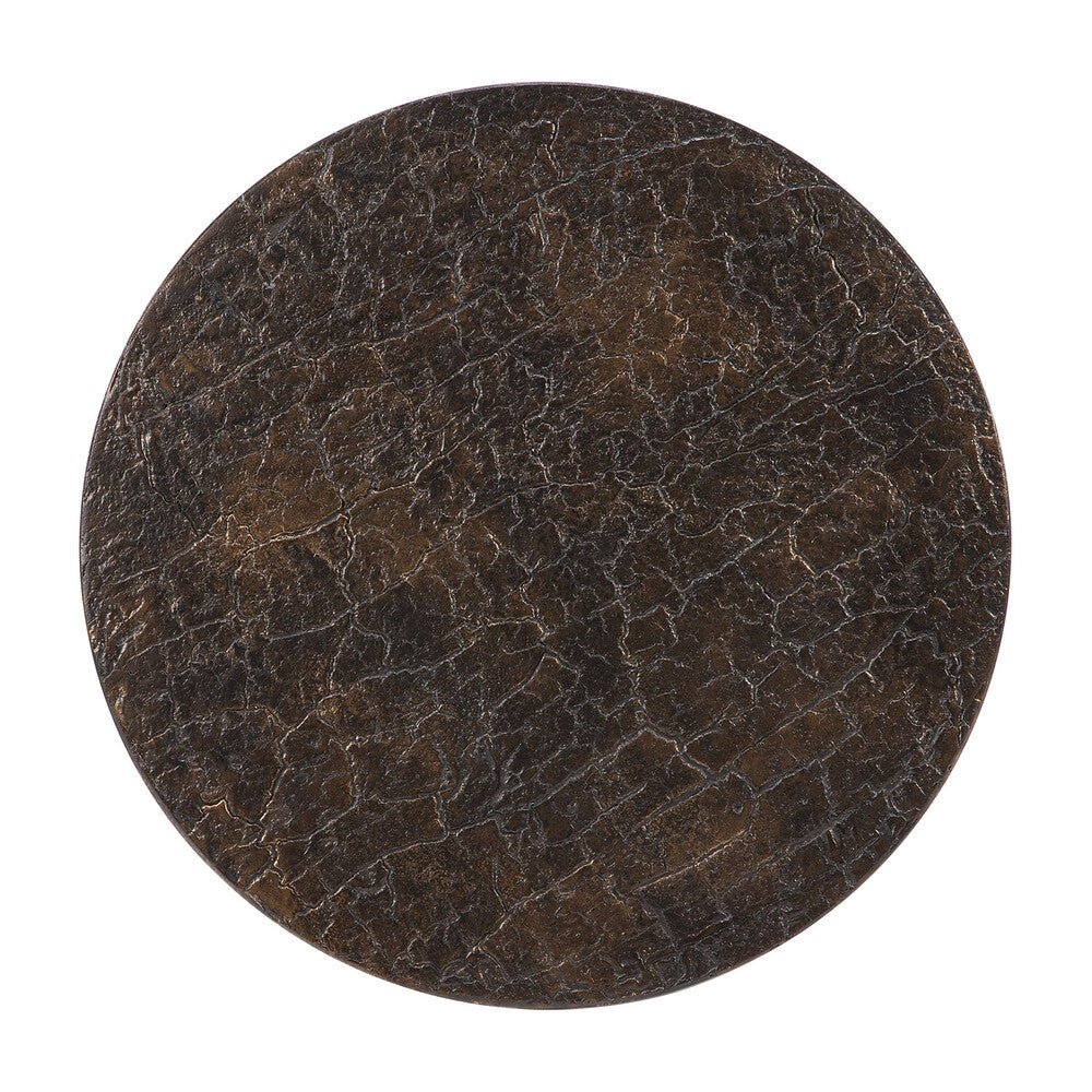 Luna Coffee Table – Textured Earth - Tone Surface & Sleek Metal Legs - Sage InteriorsEthnicraftCoffee Table