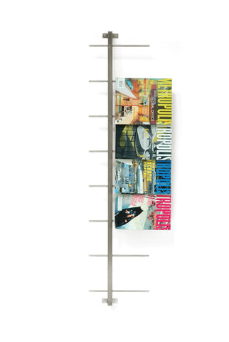 Magazine Rack – Sculptural Stainless Steel Wall Display - Sage InteriorsSage InteriorsMagazine Rack
