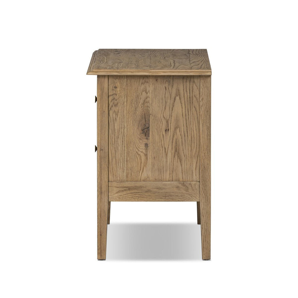 Maggie Nightstand Aged Smoked Oak Resawn - Sage InteriorsSage Interiors