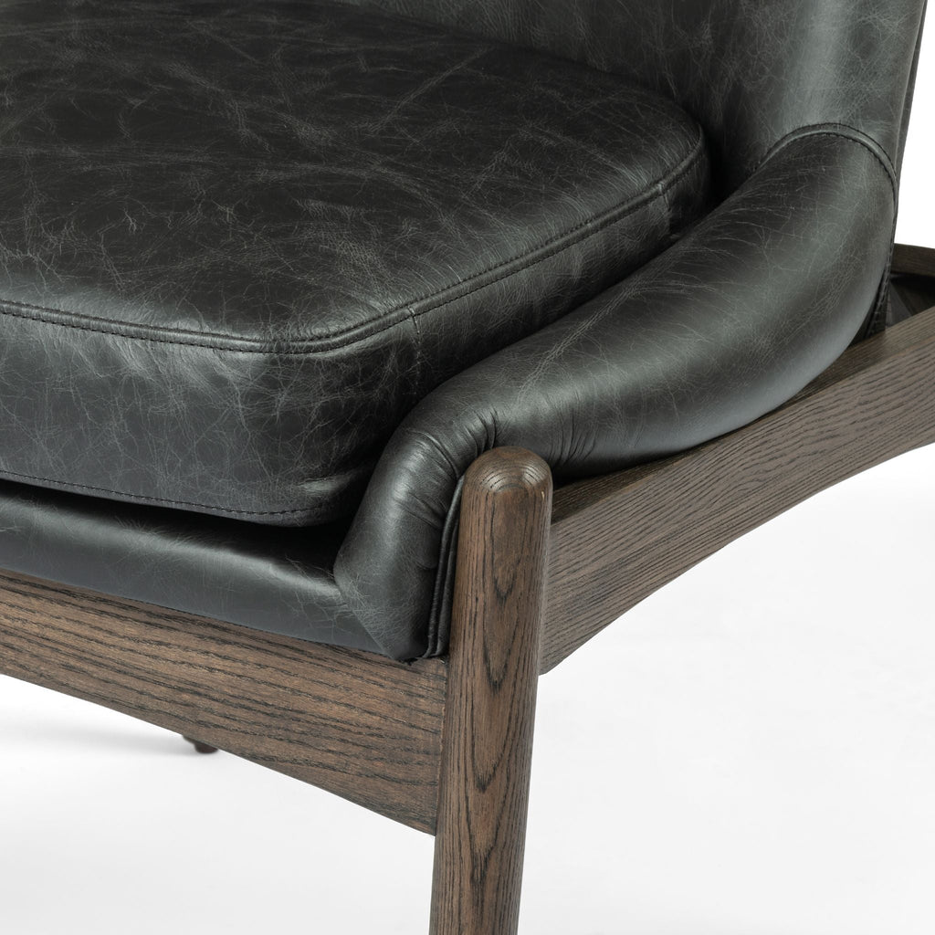 Magnolia Dining Chair, Leather Durango Smoke - Sage InteriorsFH