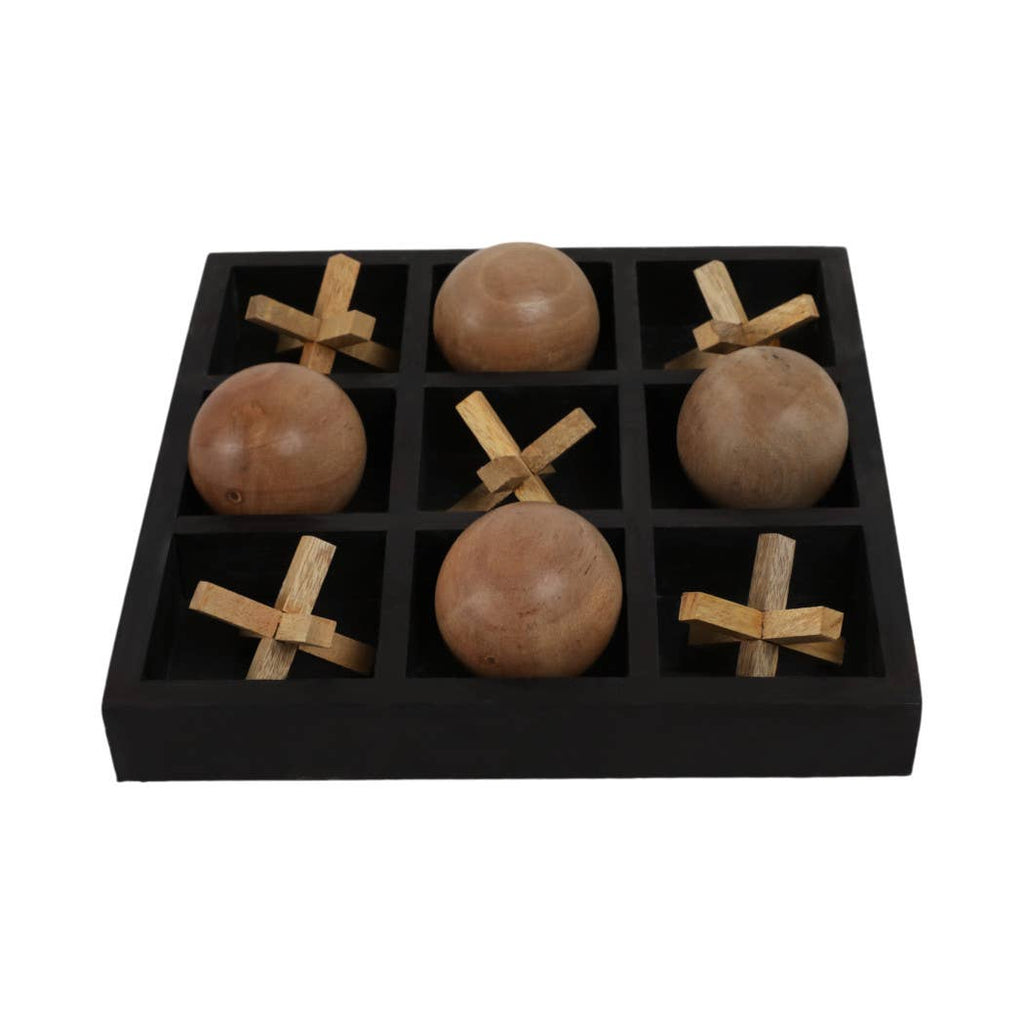 Mango Wood Tic Tac Toe Decorative Board Game - Black, 10 in. - Sage InteriorsSagebrook Homegame