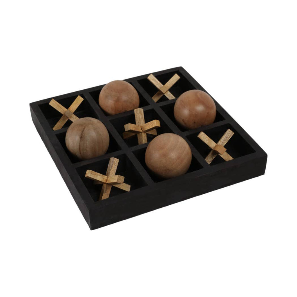Mango Wood Tic Tac Toe Decorative Board Game - Black, 10 in. - Sage InteriorsSagebrook Homegame