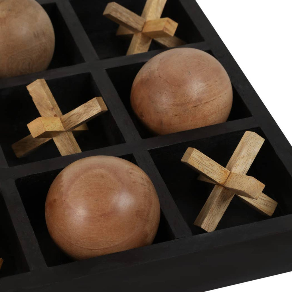 Mango Wood Tic Tac Toe Decorative Board Game - Black, 10 in. - Sage InteriorsSagebrook Homegame