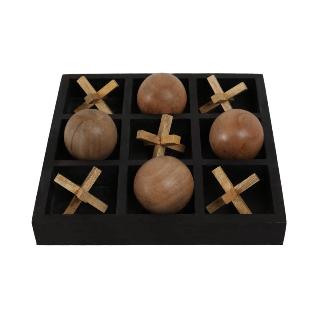 Mango Wood Tic Tac Toe Decorative Board Game - Black, 10 in. - Sage InteriorsSagebrook Homegame