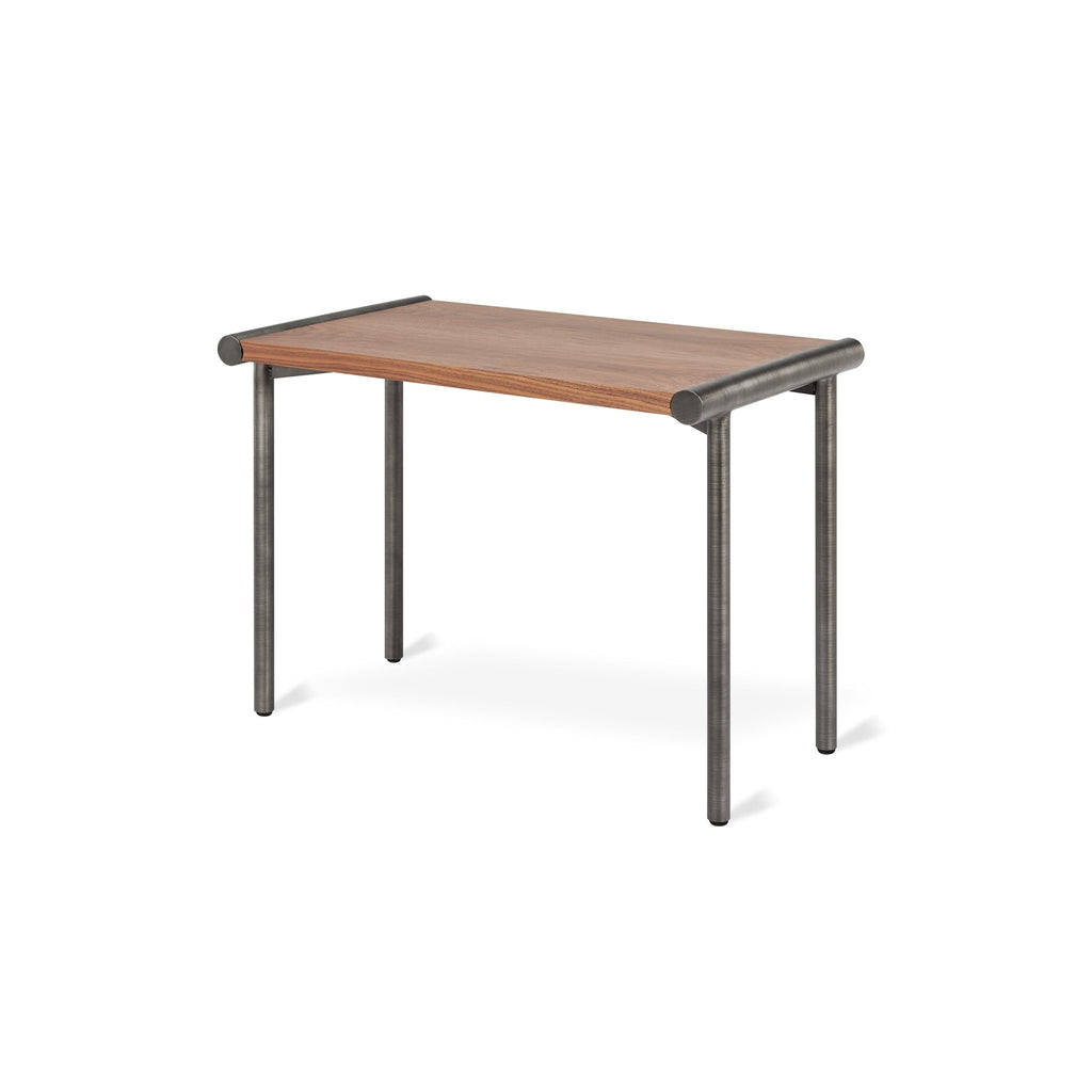Manifold End Table – Walnut or Ash Veneer with Brass or Pewter Base - Sage InteriorsSage InteriorsManifold End Table