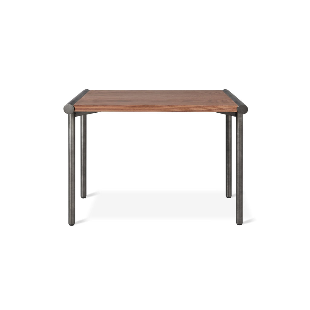Manifold End Table – Walnut or Ash Veneer with Brass or Pewter Base - Sage InteriorsSage InteriorsManifold End Table