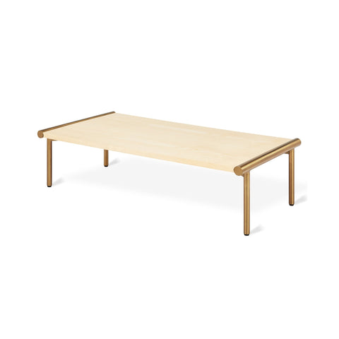 Manifold Rectangular Coffee Table – Walnut or Ash Veneer with Brass or Pewter Base - Sage InteriorsSage InteriorsManifold End Table