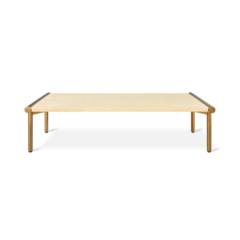 Manifold Rectangular Coffee Table – Walnut or Ash Veneer with Brass or Pewter Base - Sage InteriorsSage InteriorsManifold End Table