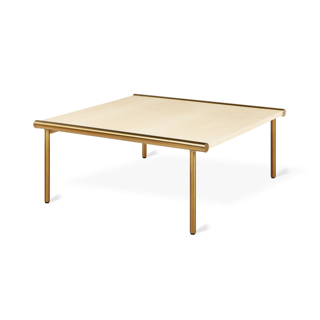 Manifold Square Coffee Table – Walnut or Ash Veneer with Brass or Pewter Base - Sage InteriorsSage InteriorsManifold End Table