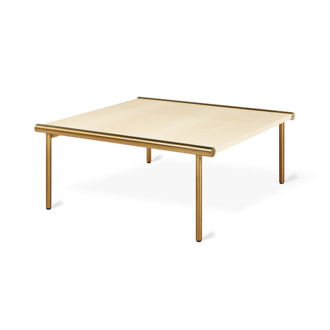 Manifold Square Coffee Table – Walnut or Ash Veneer with Brass or Pewter Base - Sage InteriorsSage InteriorsManifold End Table