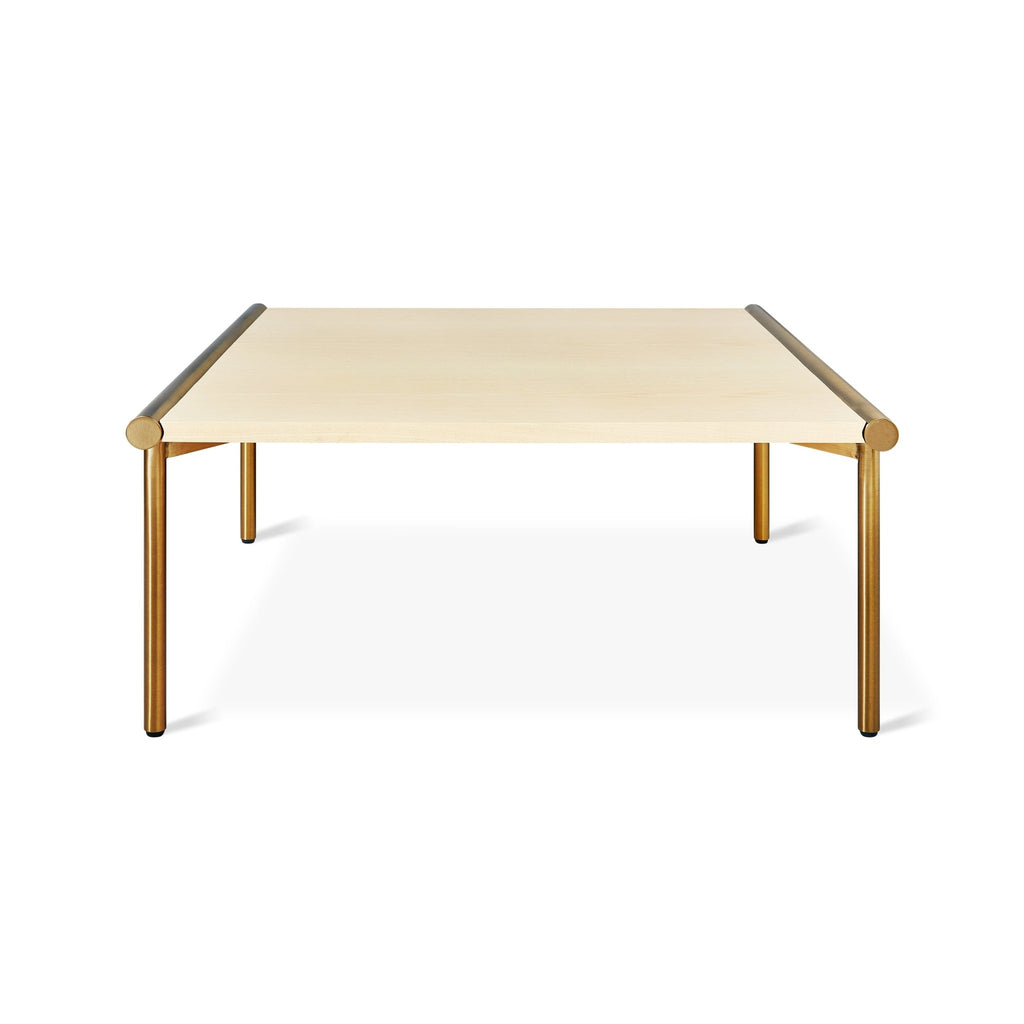 Manifold Square Coffee Table – Walnut or Ash Veneer with Brass or Pewter Base - Sage InteriorsSage InteriorsManifold End Table