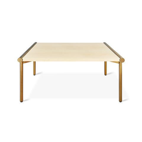 Manifold Square Coffee Table – Walnut or Ash Veneer with Brass or Pewter Base - Sage InteriorsSage InteriorsManifold End Table
