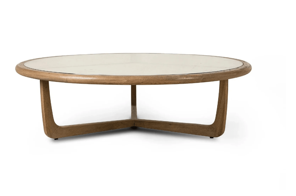 Materials Mingle Midcentury Rounded Coffee Table - Sage InteriorsSage Interiors