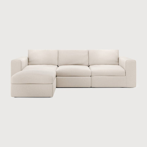 Mellow Modular Sofa Set – 3 Seater + Footstool 👤3 - Sage InteriorsEthnicraftSofa